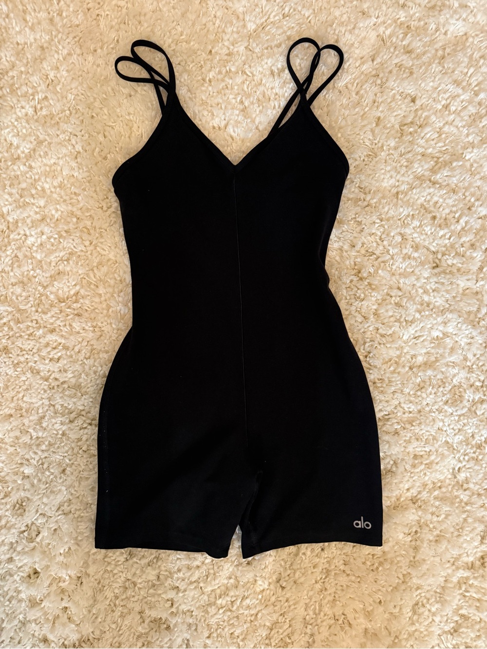 XS ALO Yoga Black Two Strap Romper 〰️